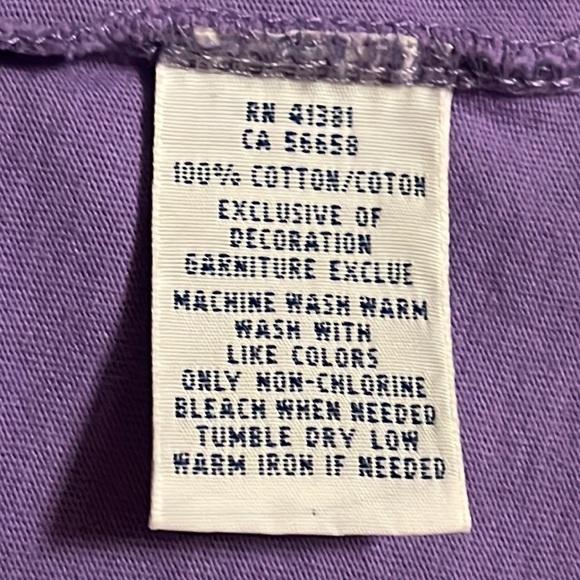Polo by Ralph Lauren Round Neck Short Sleeve Top, Purple |M - Picture 9 of 10
